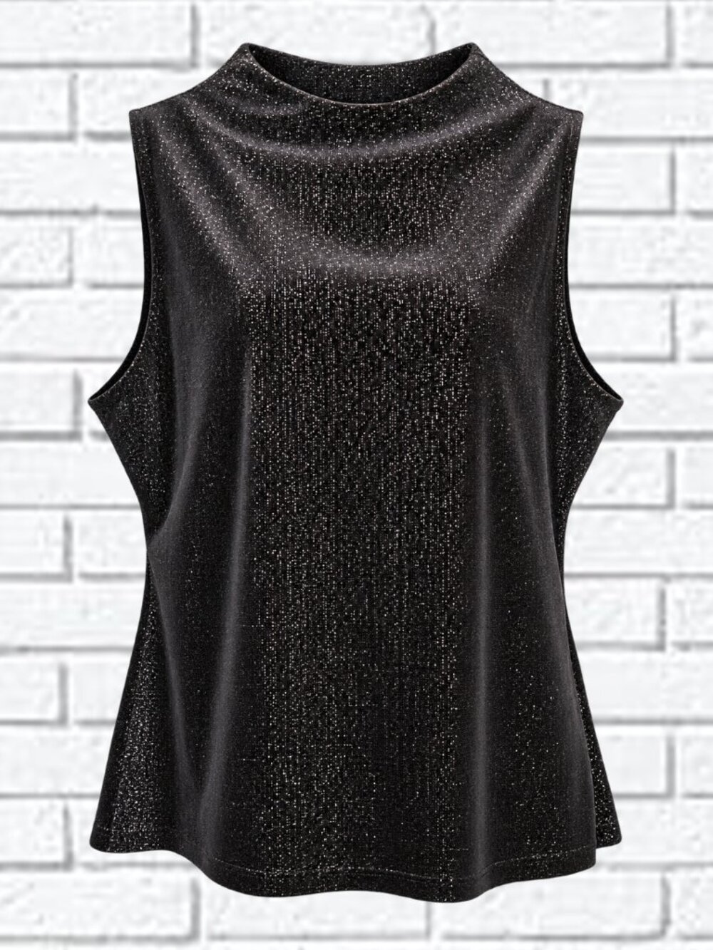 Halston | Metallic Flecked Sleeveless Top
